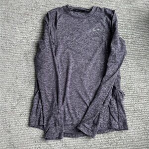 Nike Running Women's Heathered Purple Long Sleeve Top